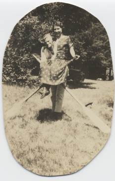 Mary Ann McAnsh & James Horace Adams, on honeymoon at Black Lake, Washington