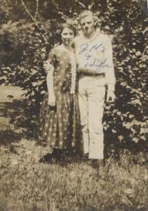 Mary Ann McAnsh & James Horace Adams, on honeymoon at Black Lake, Washington